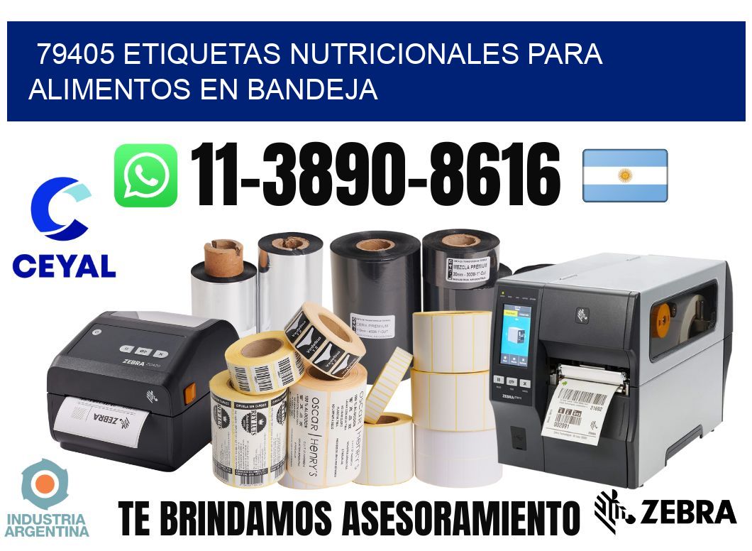 79405 etiquetas nutricionales para alimentos en bandeja