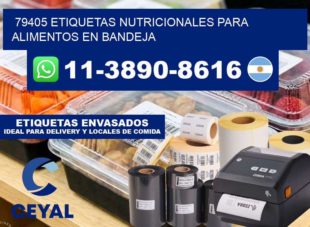 79405 etiquetas nutricionales para alimentos en bandeja