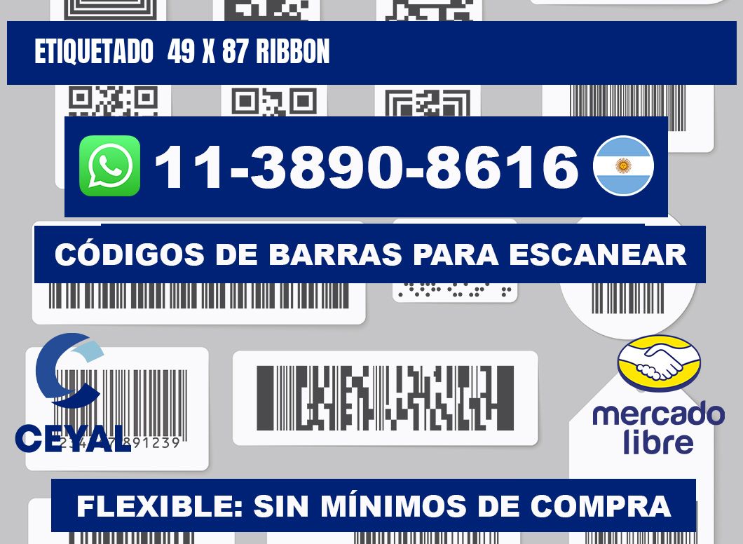 Etiquetado  49 x 87 ribbon
