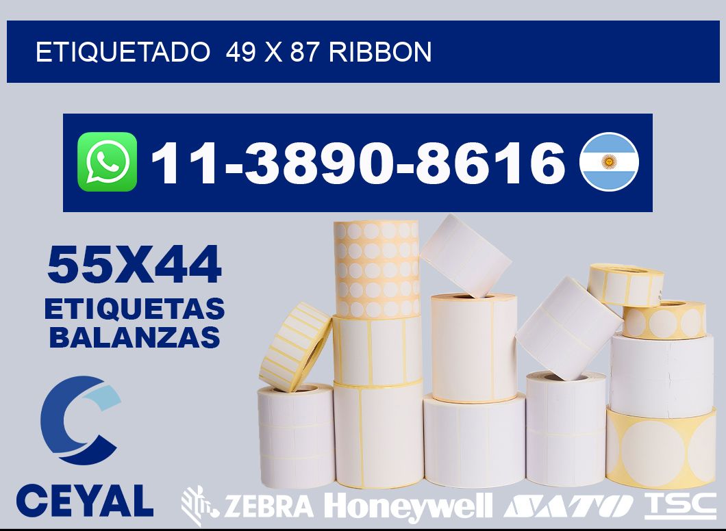 Etiquetado  49 x 87 ribbon