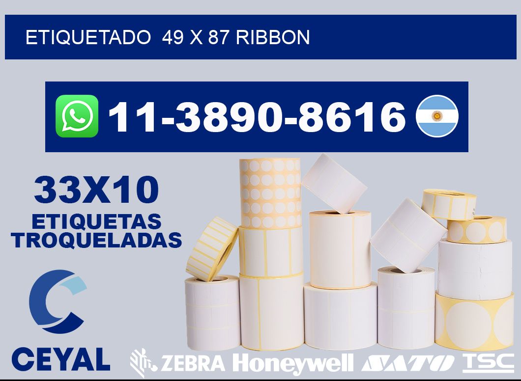 Etiquetado  49 x 87 ribbon