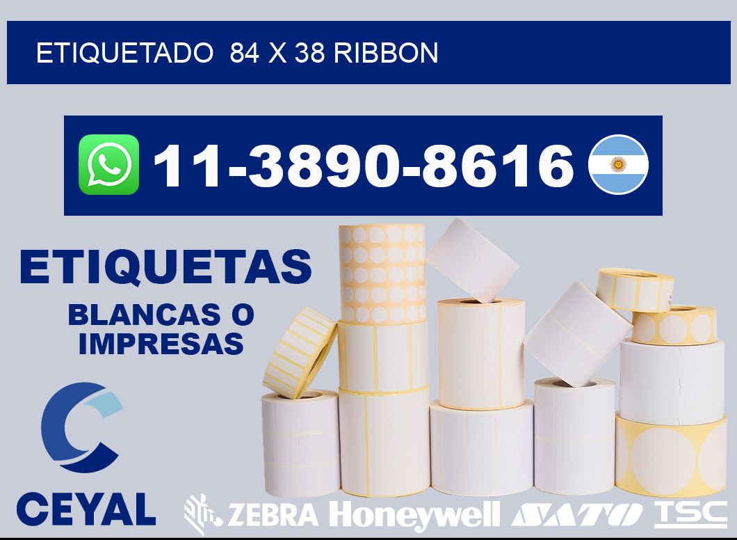 Etiquetado  84 x 38 ribbon