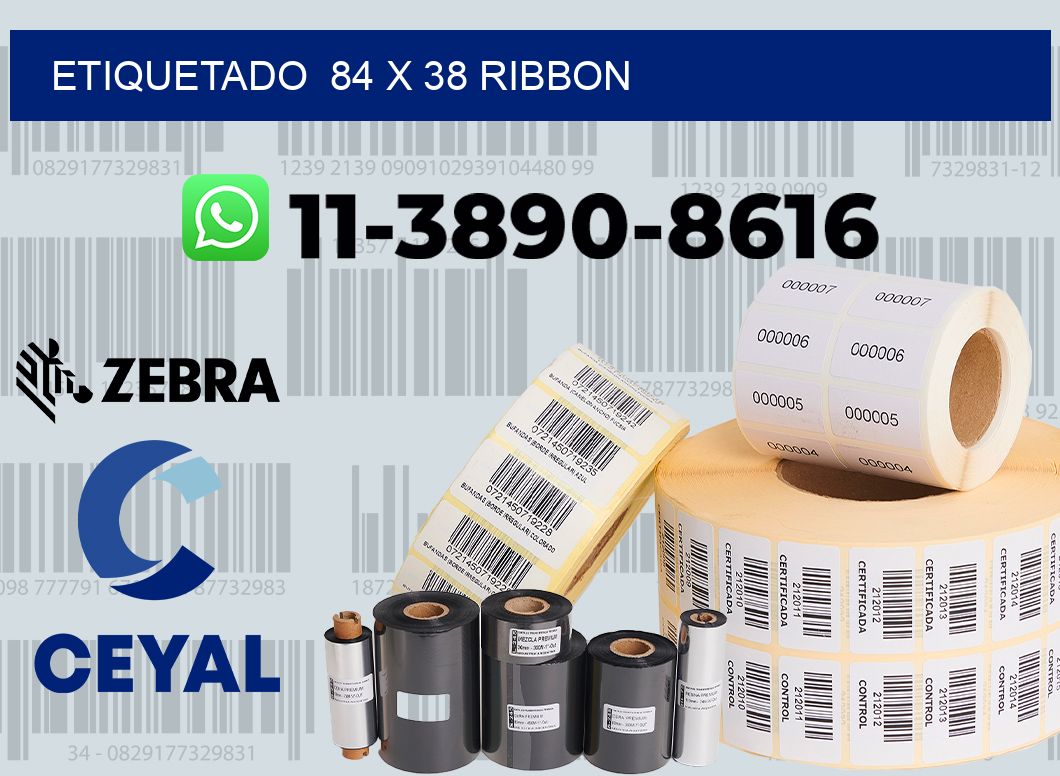 Etiquetado  84 x 38 ribbon