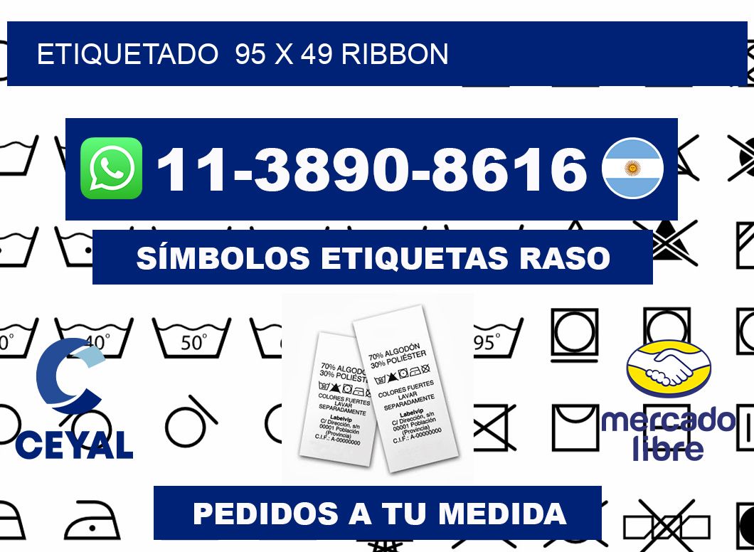 Etiquetado 95 x 49 ribbon