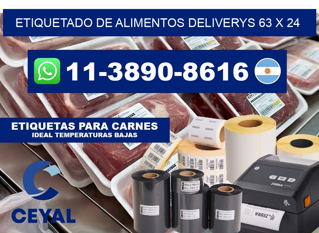 Etiquetado de alimentos deliverys 63 x 24