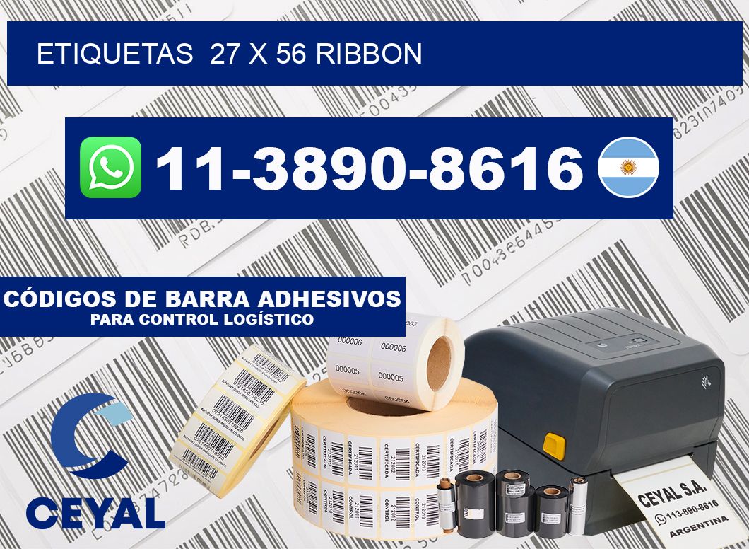 Etiquetas  27 x 56 ribbon