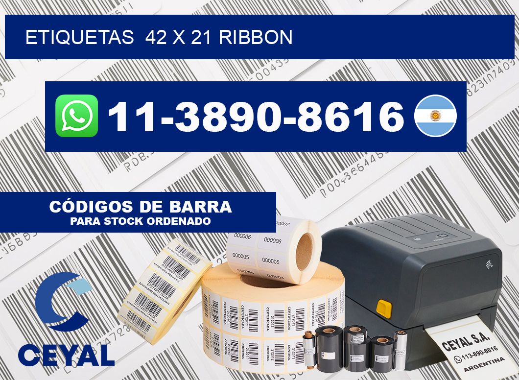 Etiquetas  42 x 21 ribbon