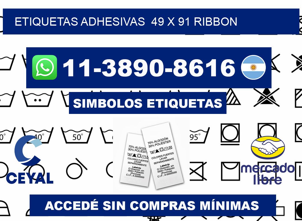 Etiquetas adhesivas  49 x 91 ribbon