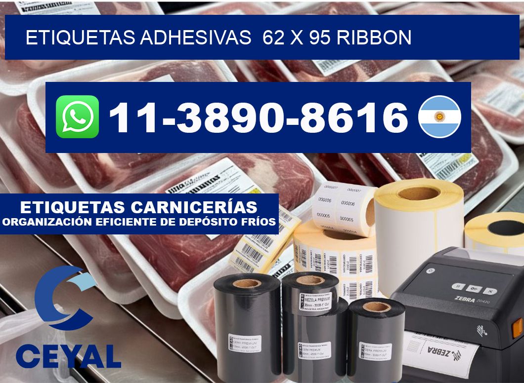 Etiquetas adhesivas 62 x 95 ribbon
