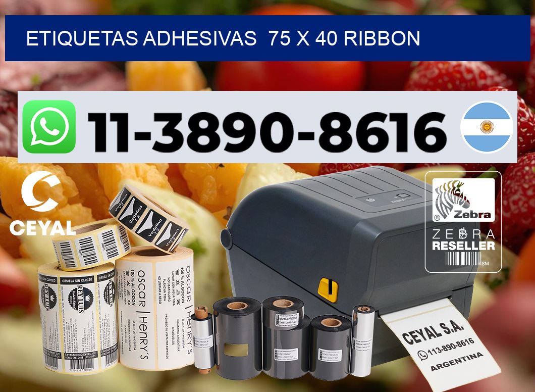 Etiquetas adhesivas 75 x 40 ribbon