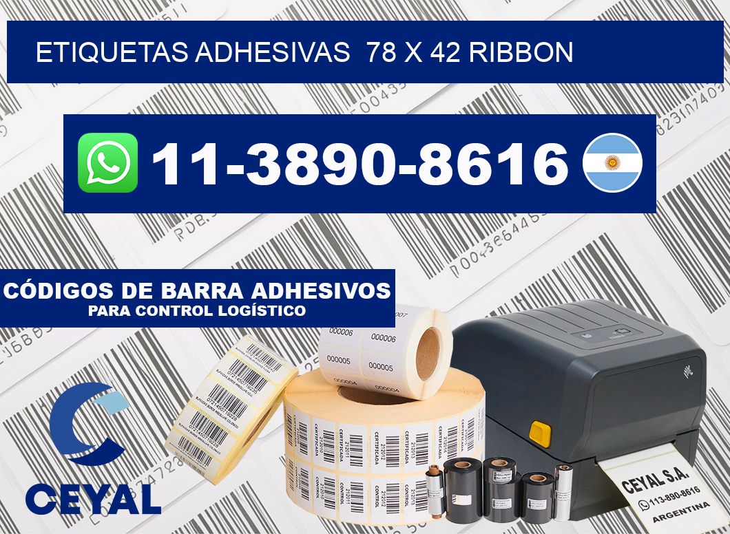 Etiquetas adhesivas  78 x 42 ribbon