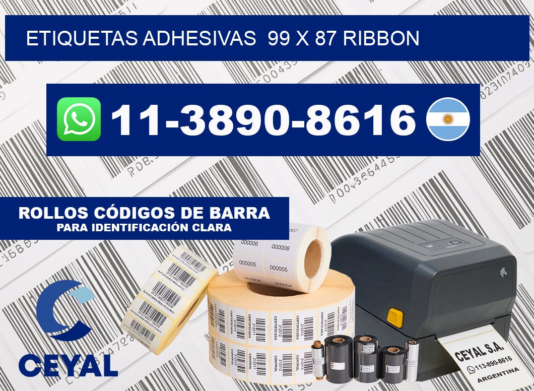 Etiquetas adhesivas  99 x 87 ribbon
