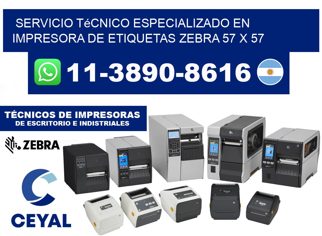 Servicio Técnico Especializado en Impresora de Etiquetas Zebra 57 x 57