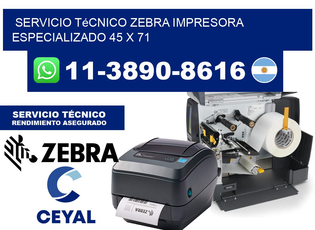 Servicio Técnico Zebra Impresora Especializado 45 x 71