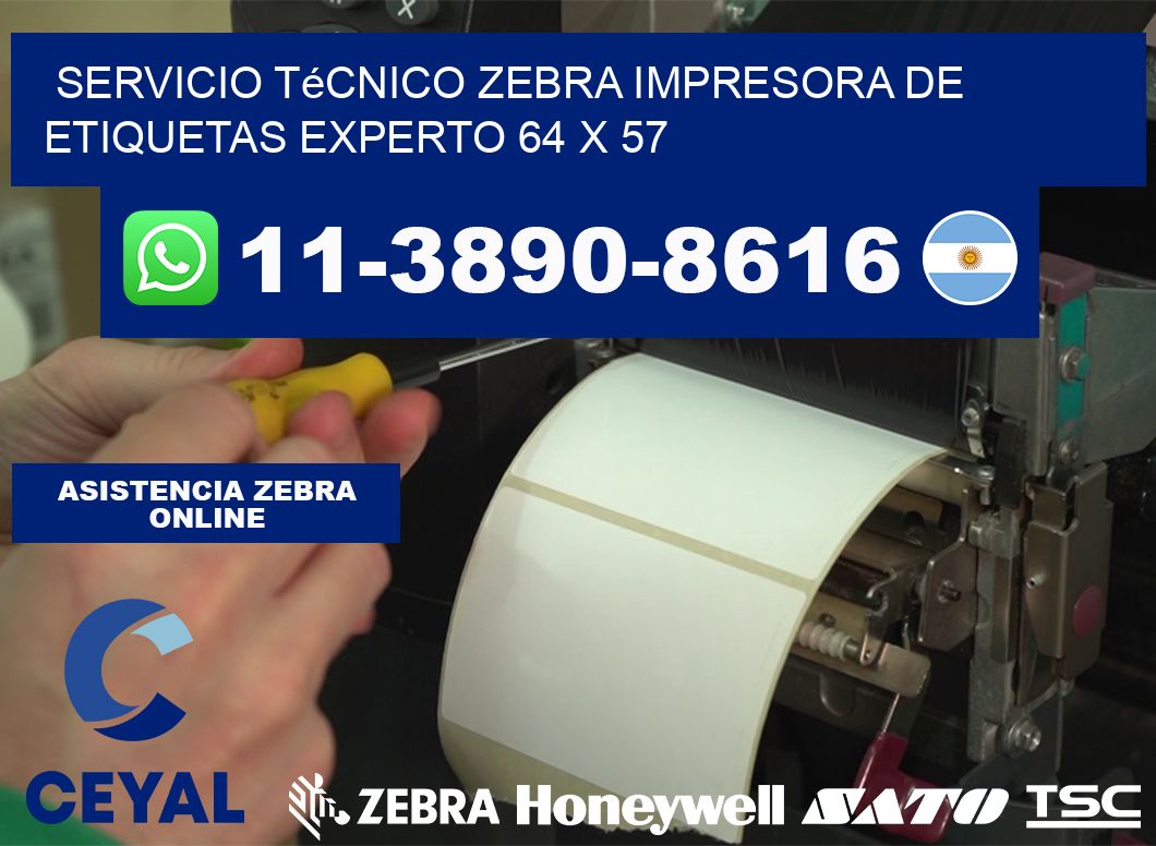 Servicio Técnico Zebra Impresora de Etiquetas Experto 64 x 57