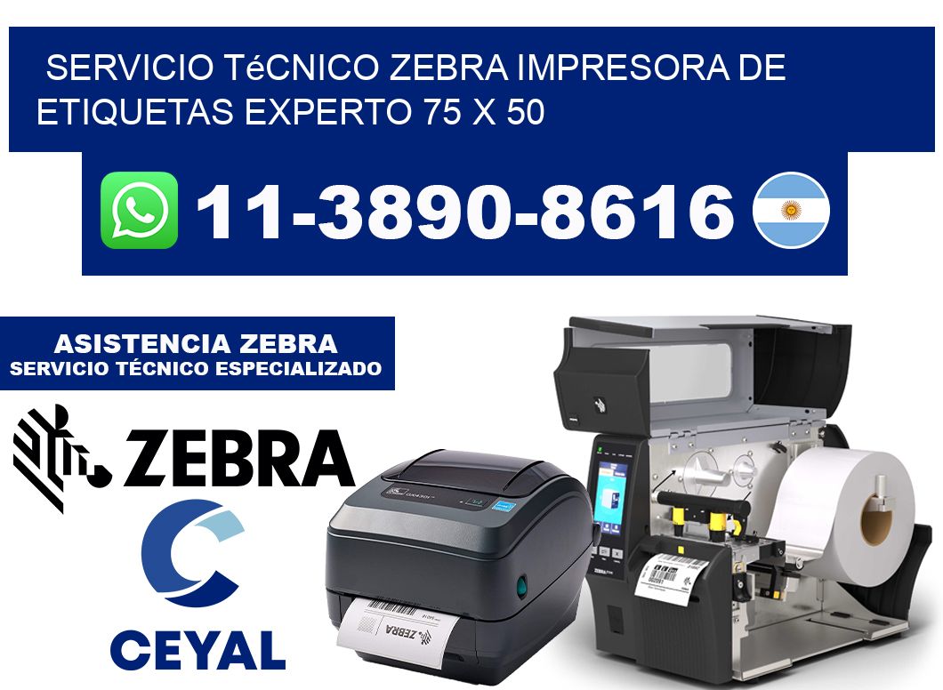 Servicio Técnico Zebra Impresora de Etiquetas Experto 75 x 50