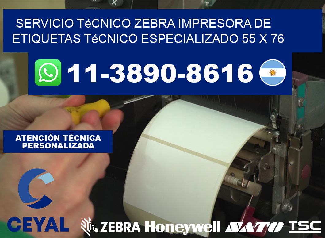 Servicio Técnico Zebra Impresora de Etiquetas Técnico Especializado 55 x 76