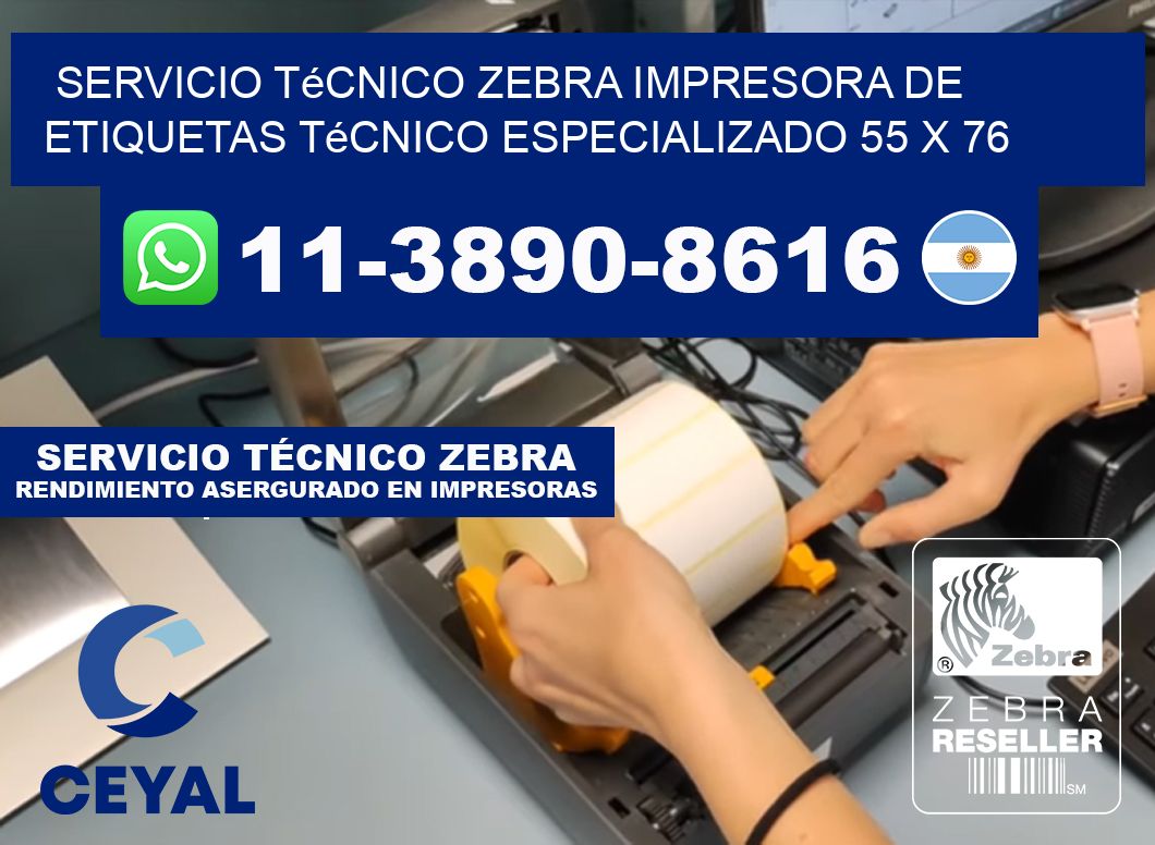Servicio Técnico Zebra Impresora de Etiquetas Técnico Especializado 55 x 76