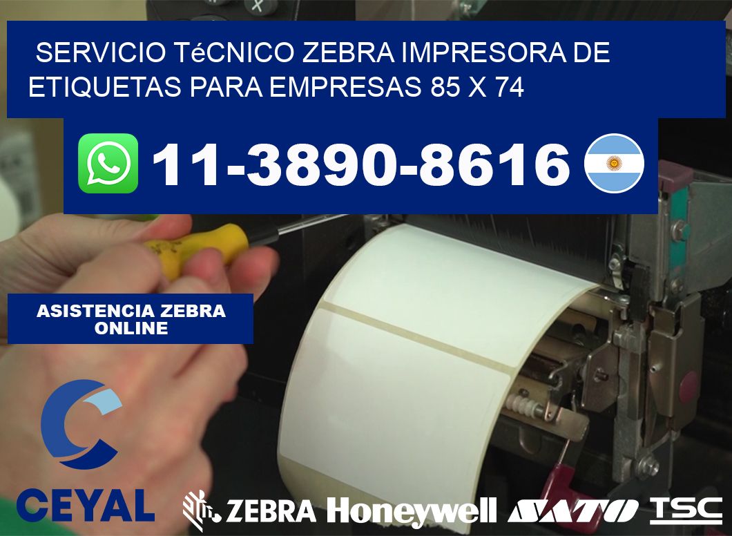 Servicio Técnico Zebra Impresora de Etiquetas para Empresas 85 x 74