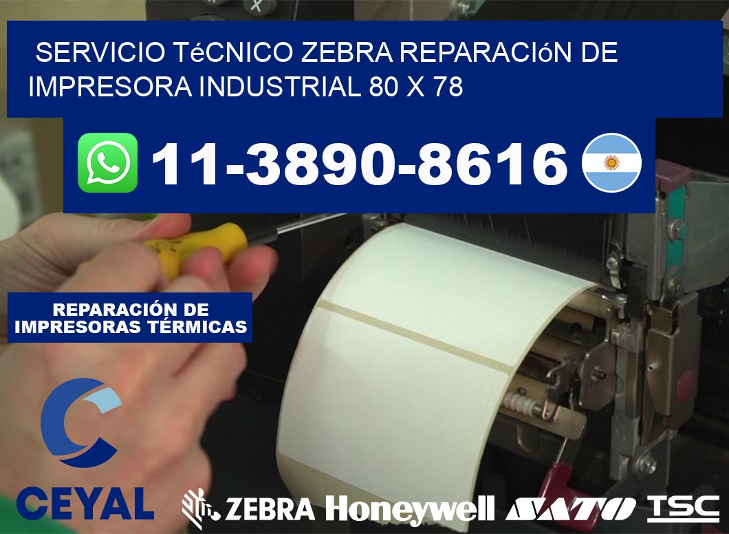 Servicio Técnico Zebra Reparación de Impresora Industrial 80 x 78