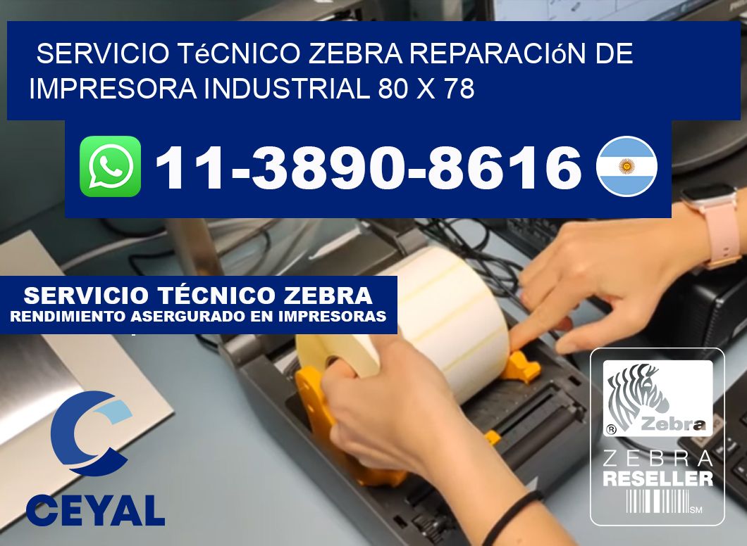 Servicio Técnico Zebra Reparación de Impresora Industrial 80 x 78
