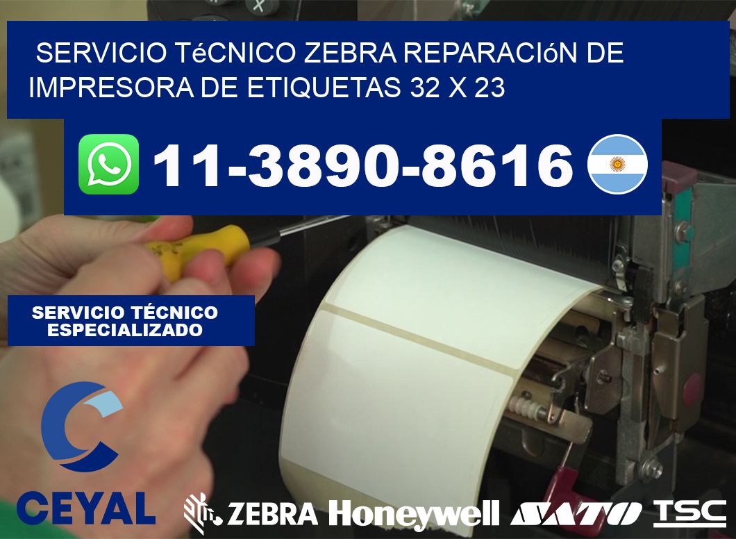 Servicio Técnico Zebra Reparación de Impresora de Etiquetas 32 x 23