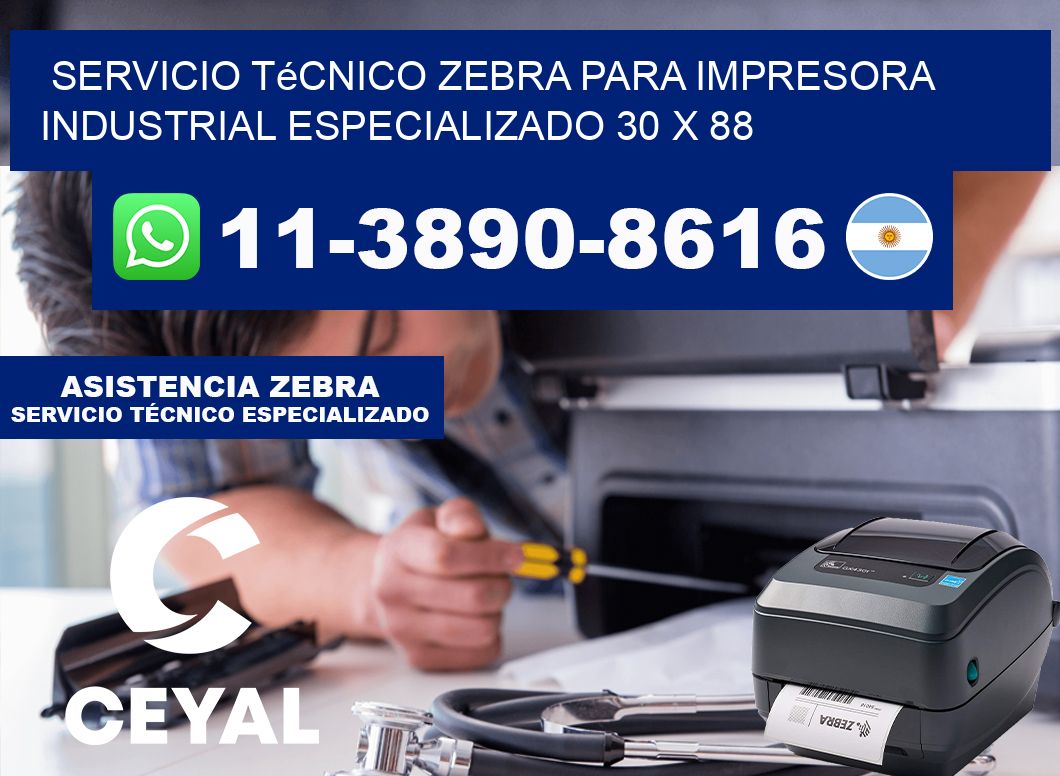 Servicio Técnico Zebra para Impresora Industrial Especializado 30 x 88
