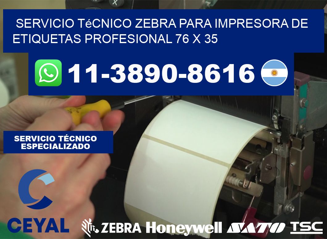 Servicio Técnico Zebra para Impresora de Etiquetas Profesional 76 x 35
