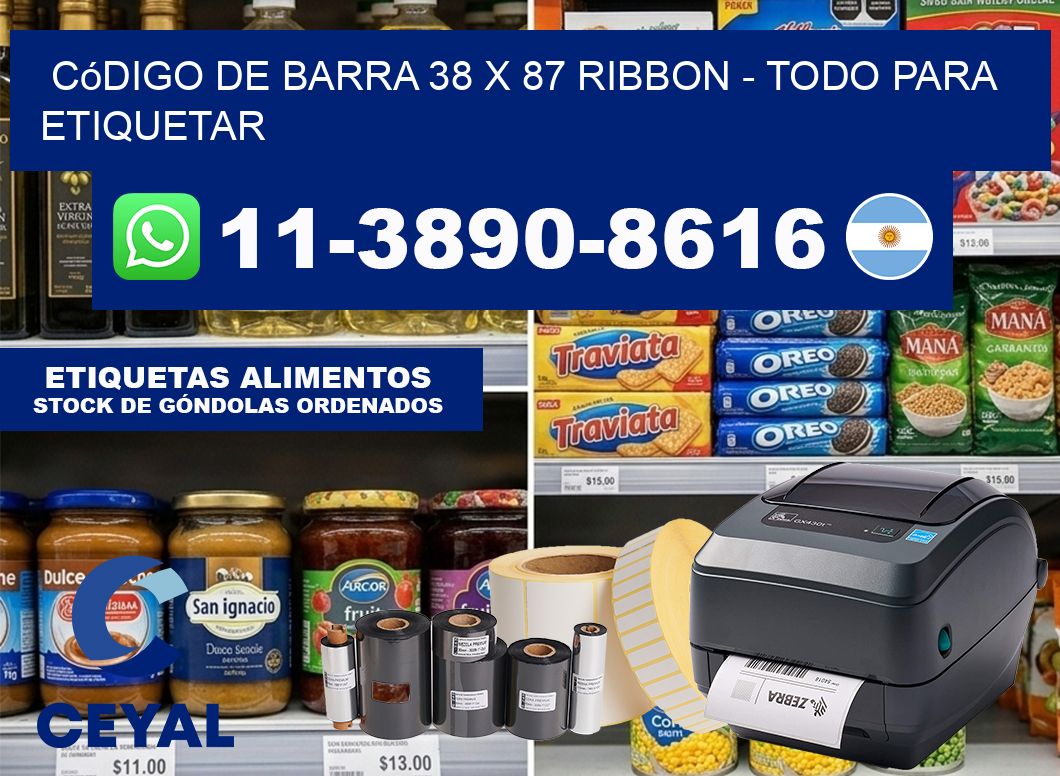 código de barra 38 x 87 ribbon – Todo para Etiquetar