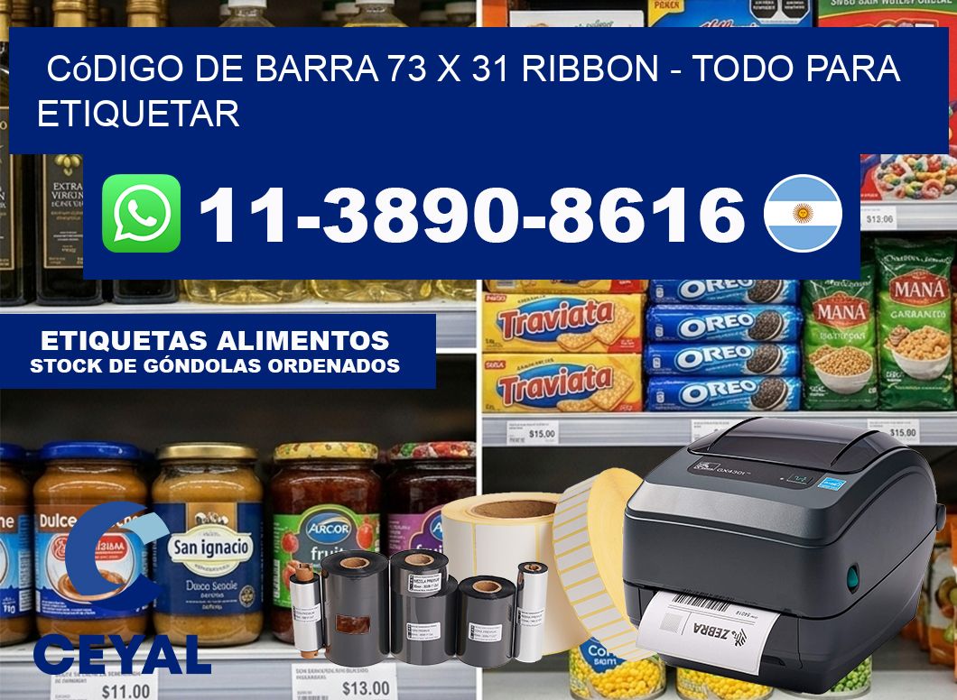 código de barra 73 x 31 ribbon – Todo para Etiquetar