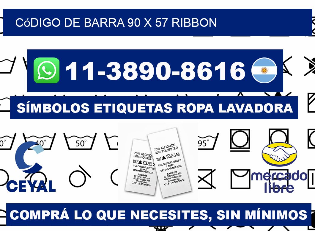 código de barra 90 x 57 ribbon