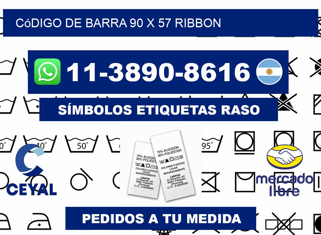 código de barra 90 x 57 ribbon