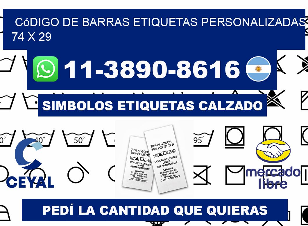 código de barras etiquetas personalizadas 74 x 29