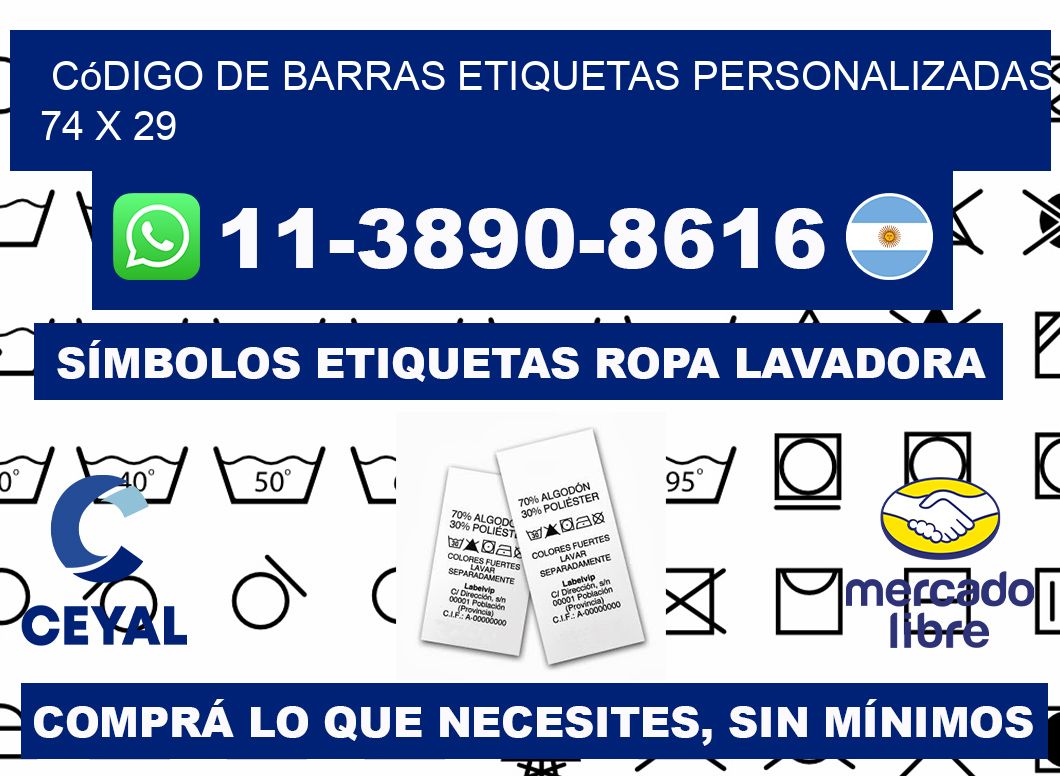 código de barras etiquetas personalizadas 74 x 29