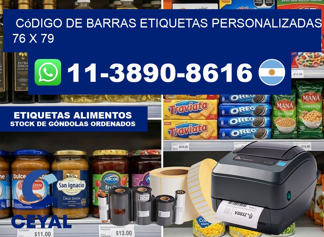 código de barras etiquetas personalizadas 76 x 79