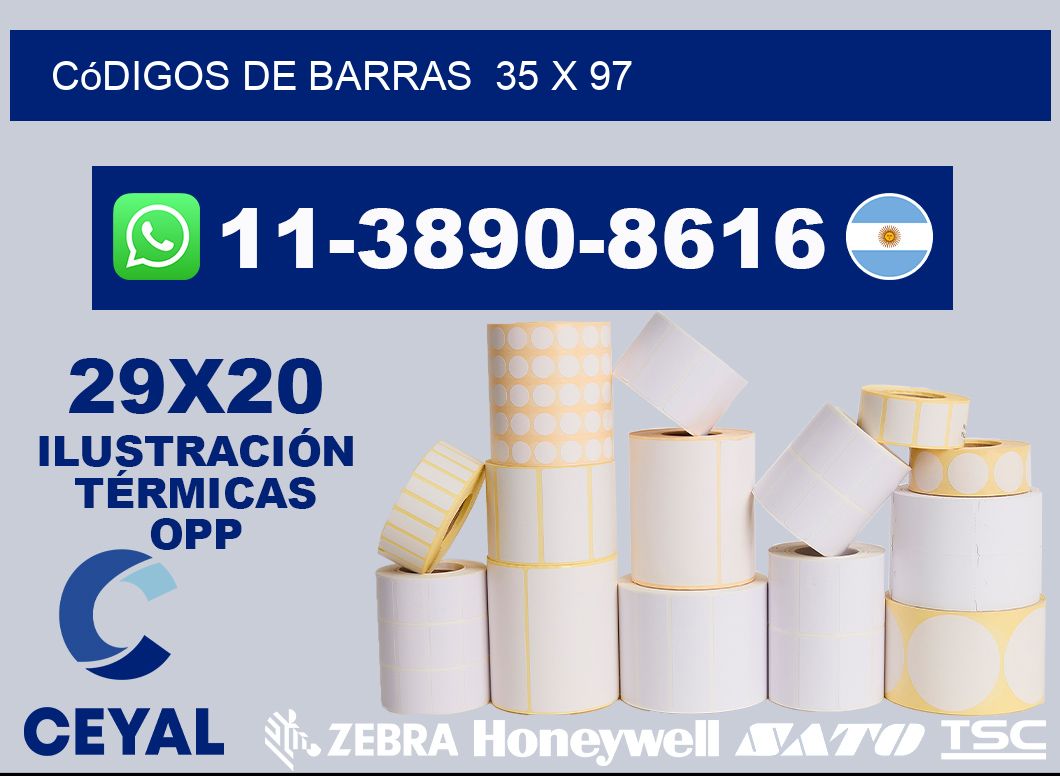 códigos de barras  35 x 97
