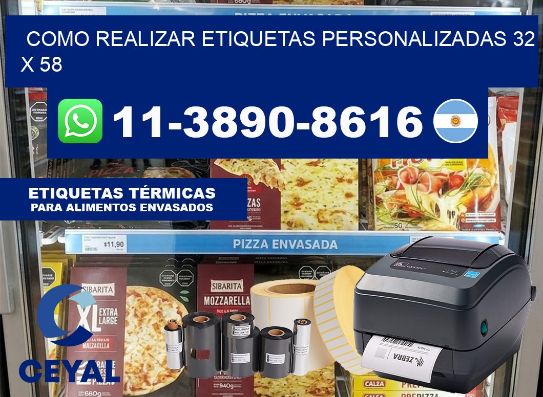 como realizar etiquetas personalizadas 32 x 58