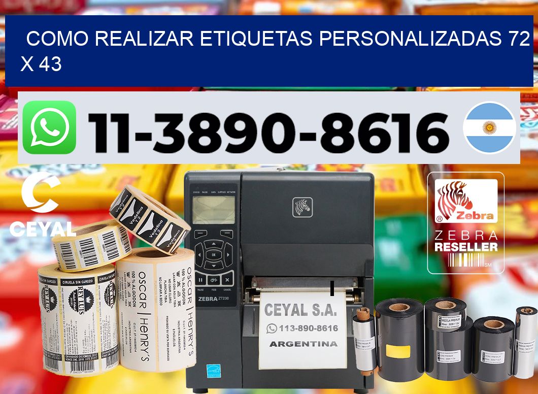 como realizar etiquetas personalizadas 72 x 43