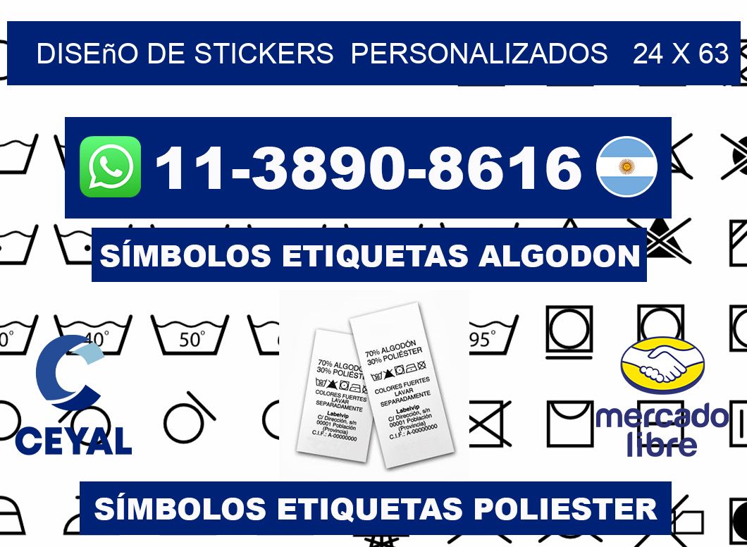 diseño de stickers  personalizados   24 x 63
