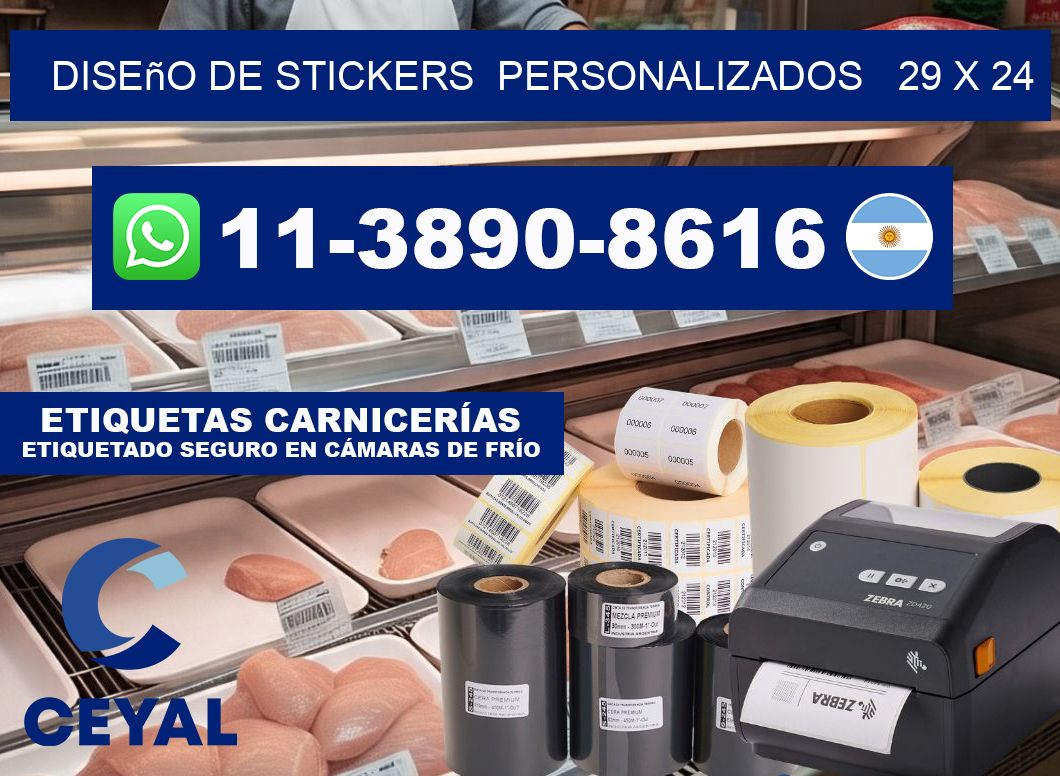 diseño de stickers  personalizados   29 x 24