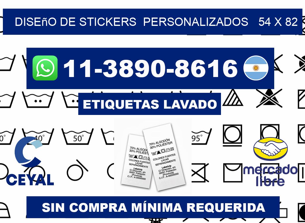 diseño de stickers personalizados 54 x 82