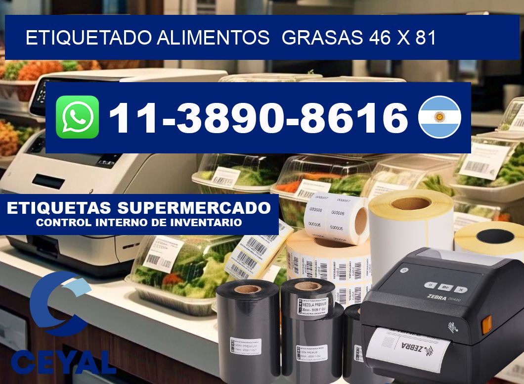 etiquetado alimentos  Grasas 46 x 81