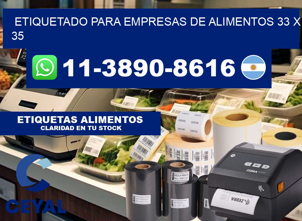 etiquetado para empresas de alimentos 33 x 35