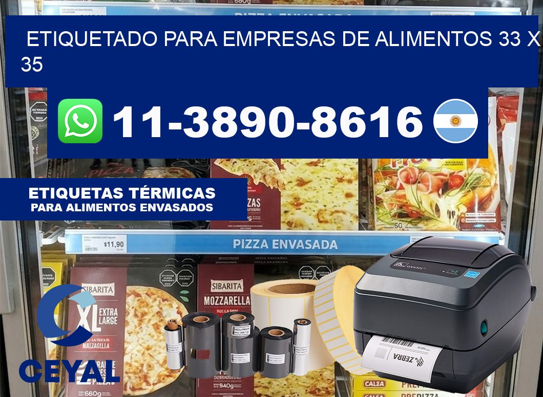 etiquetado para empresas de alimentos 33 x 35