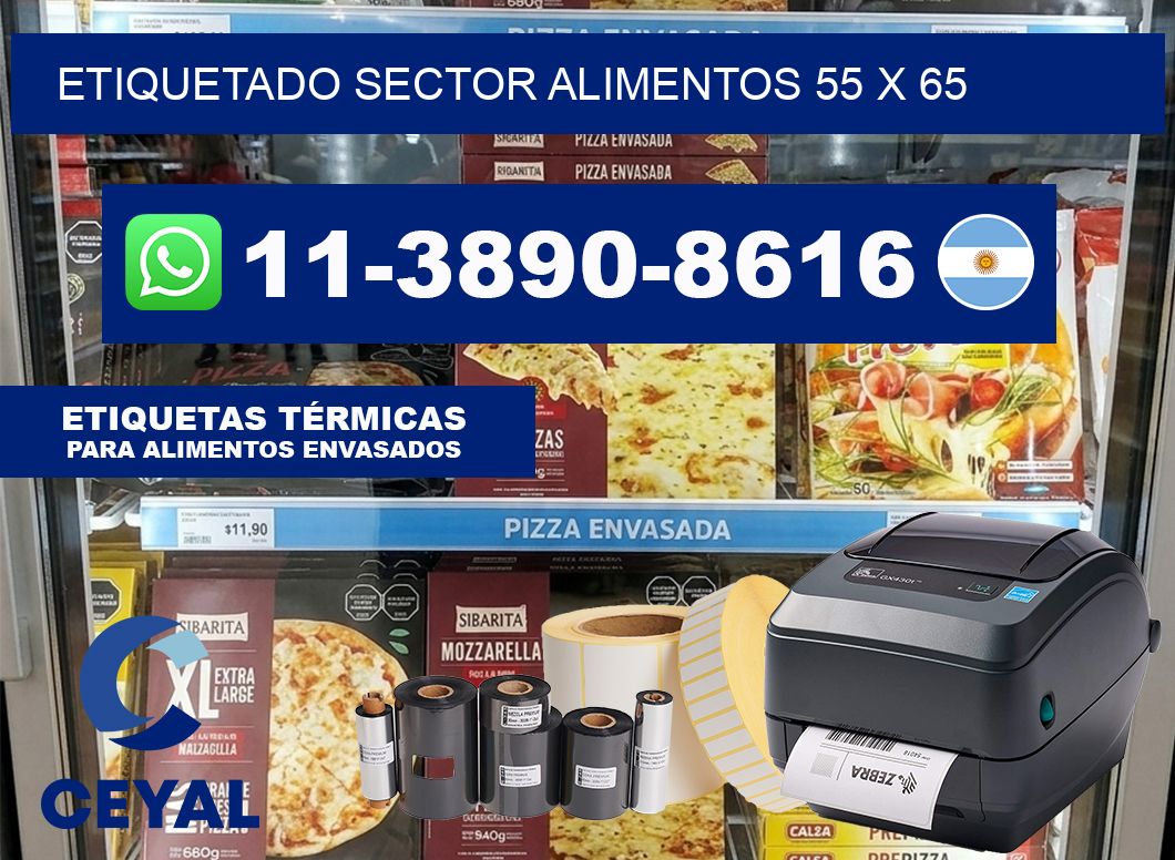 etiquetado sector alimentos 55 x 65