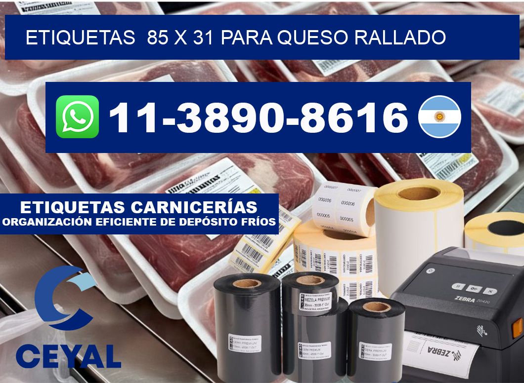 etiquetas 85 x 31 para Queso rallado