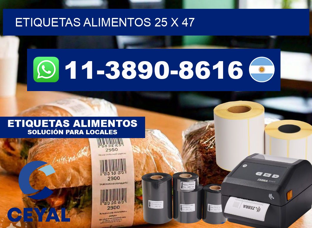 etiquetas alimentos 25 x 47