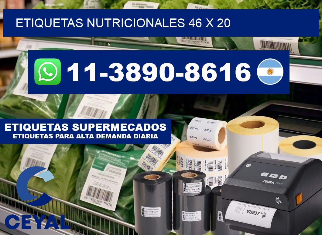 etiquetas nutricionales 46 x 20