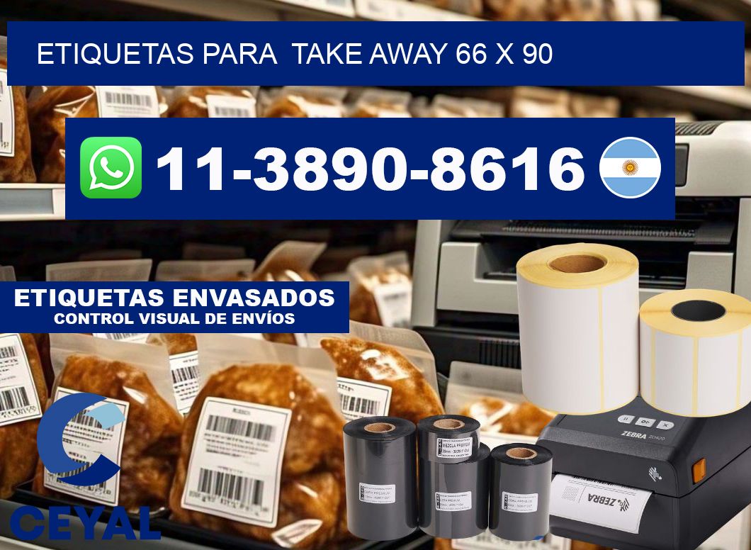 etiquetas para  Take away 66 x 90