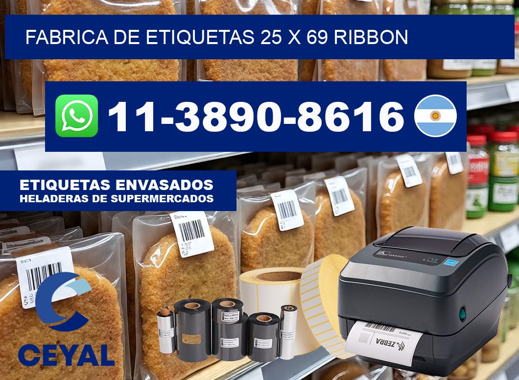 fabrica de etiquetas 25 x 69 ribbon